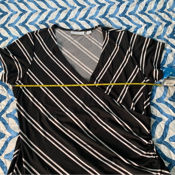 Susan graver striped faux wrap top - Picture 9 of 10